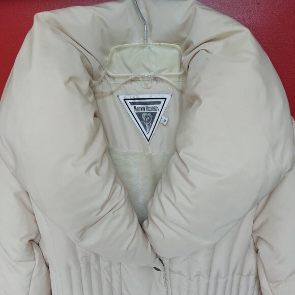 Marvin Richards Cream Down Puffer Coat - Picture 2 of 7